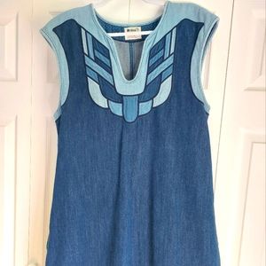 Jean mini dress with pockets S